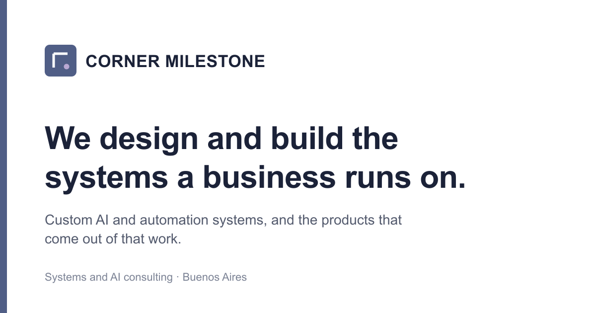 Bespoke systems | Corner Milestone